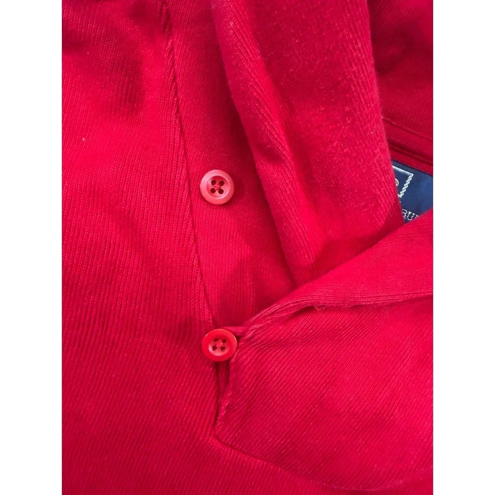Polo Ralph Lauren shawl Collar Knit Sweater Pullover Red Size XXL 2XL Cotton‎